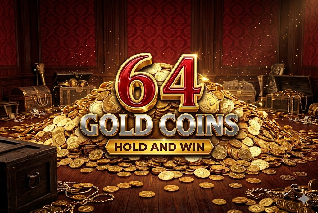 64 Gold Coins Hold and Win — Booming